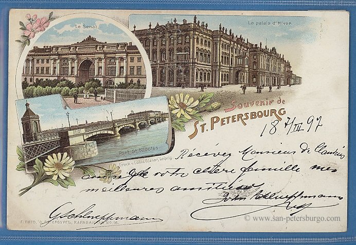 Postal de San Petersburgo del ao 1892
