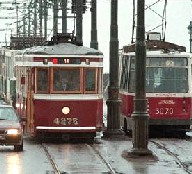 Tranvia antiguo y nuevo